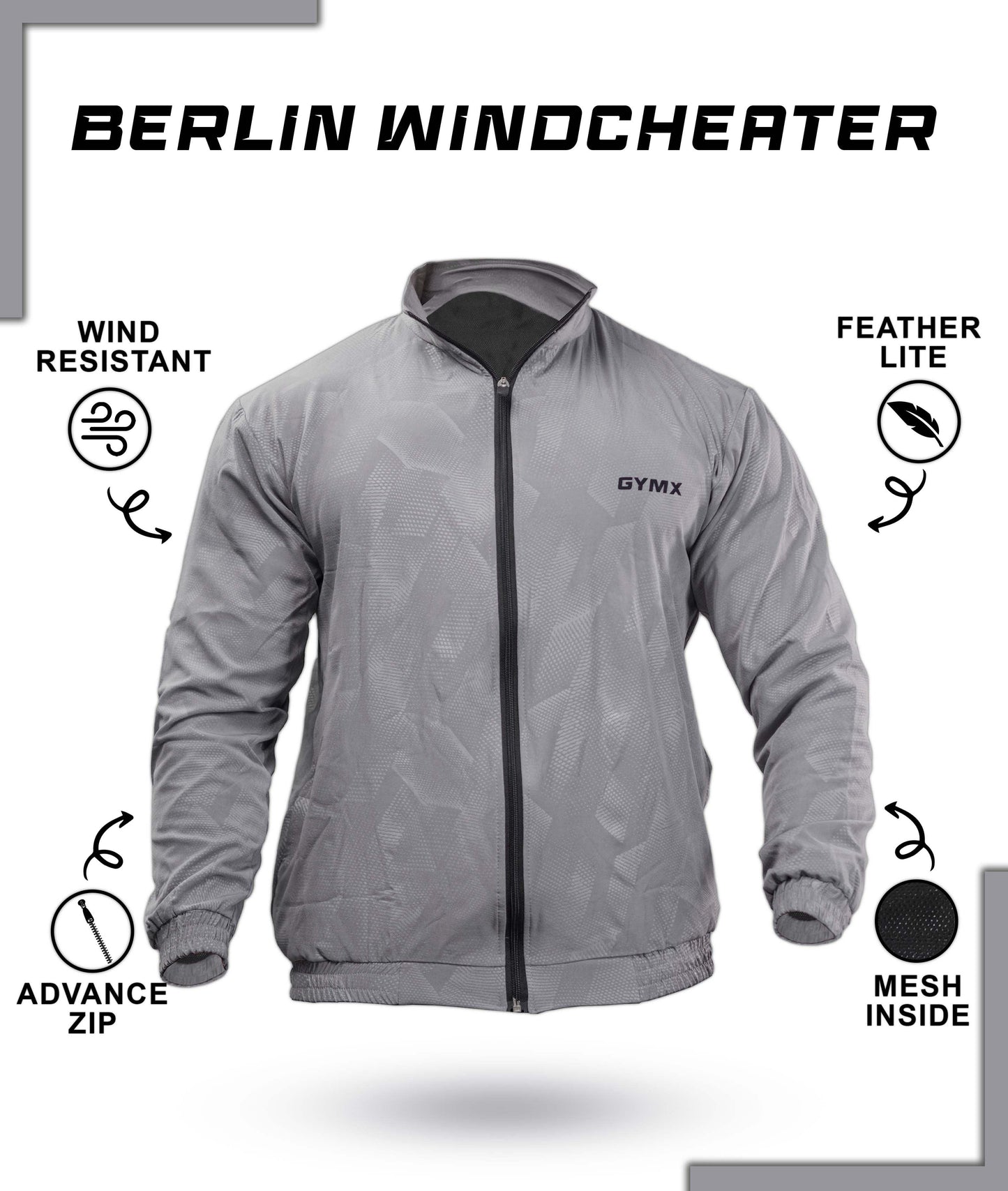 Berlin Camo Windcheater: Grey - Sale