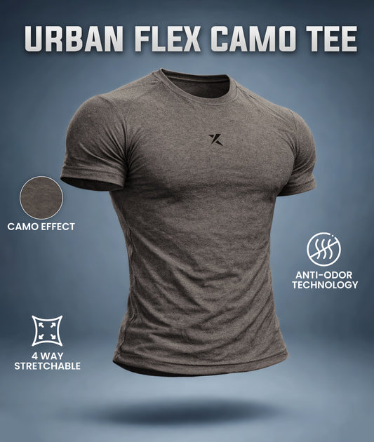 Urban Flex Camo Tee- Coffee Mocha