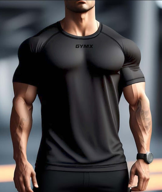 Compression GymX Tee: Carbon Grey - GymX