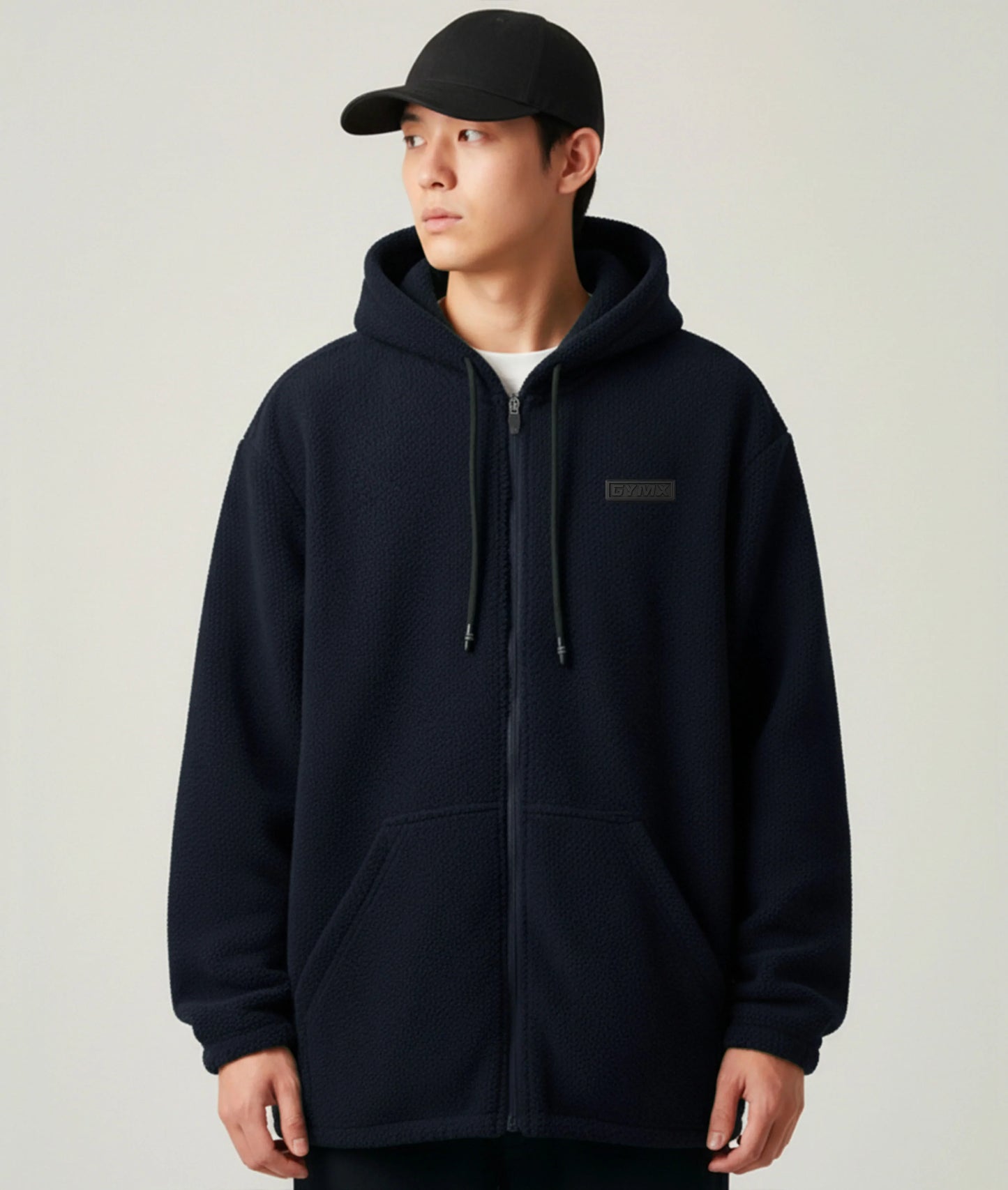 Zero Degree Oversized Hoodie: Dark Blue