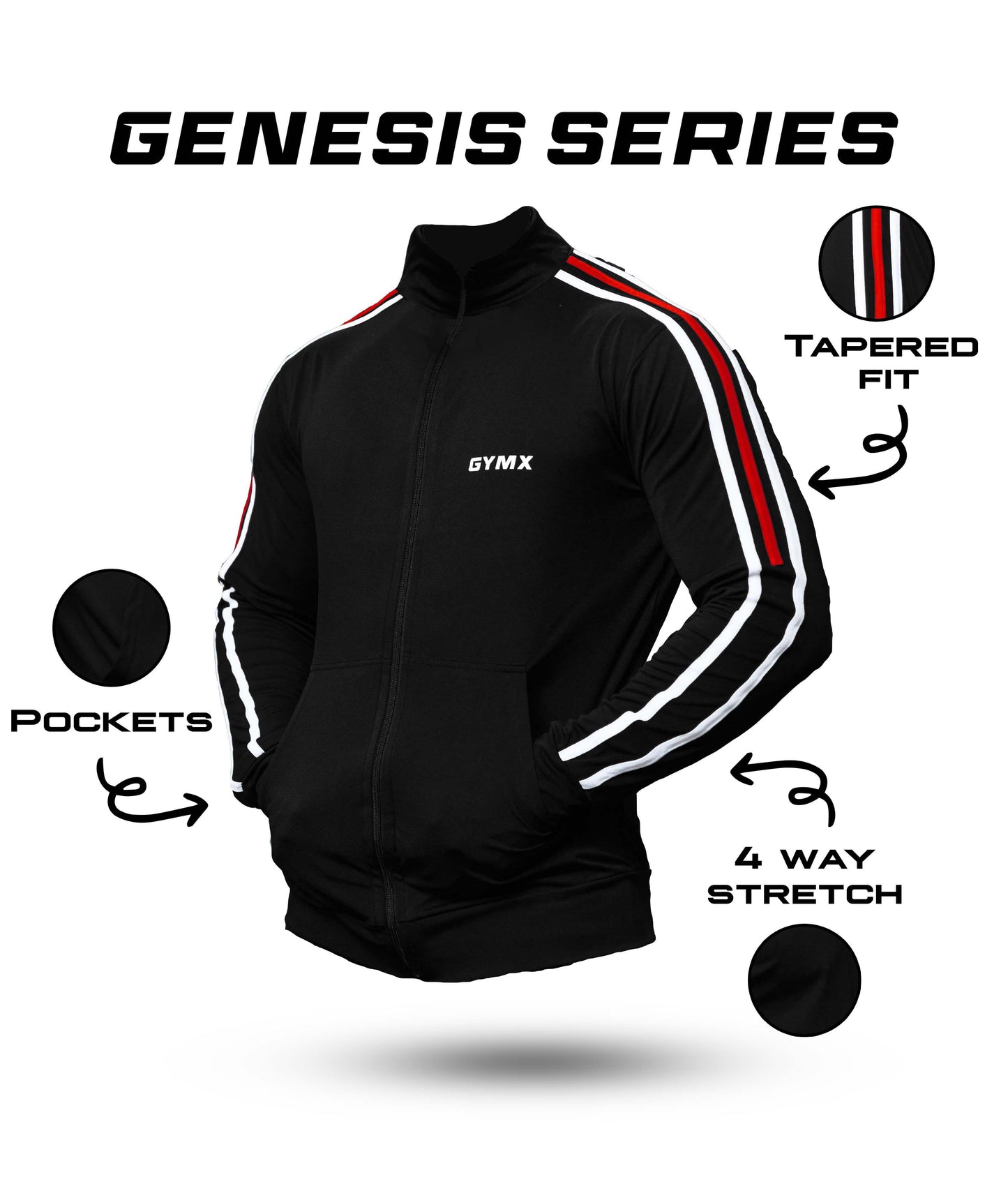 Genesis GymX Jackets: Jet Black