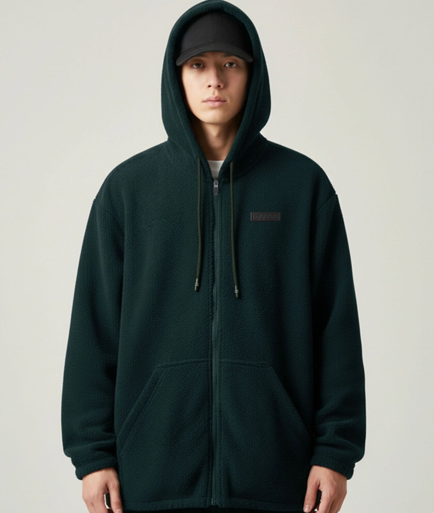 Zero Degree Oversized Hoodie: Greenish Blue