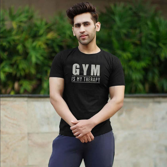 GYM IS MY THERAPY Gymx Black Tee - Sale - GymX
