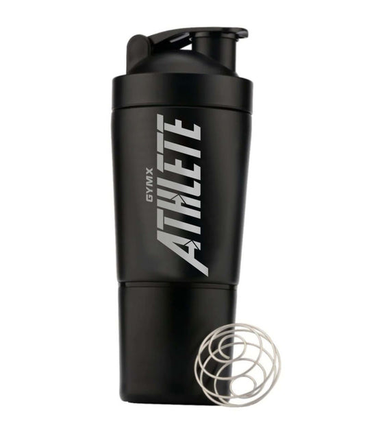 Athlete GymX Steel Shaker 590ml with Storage Compartment