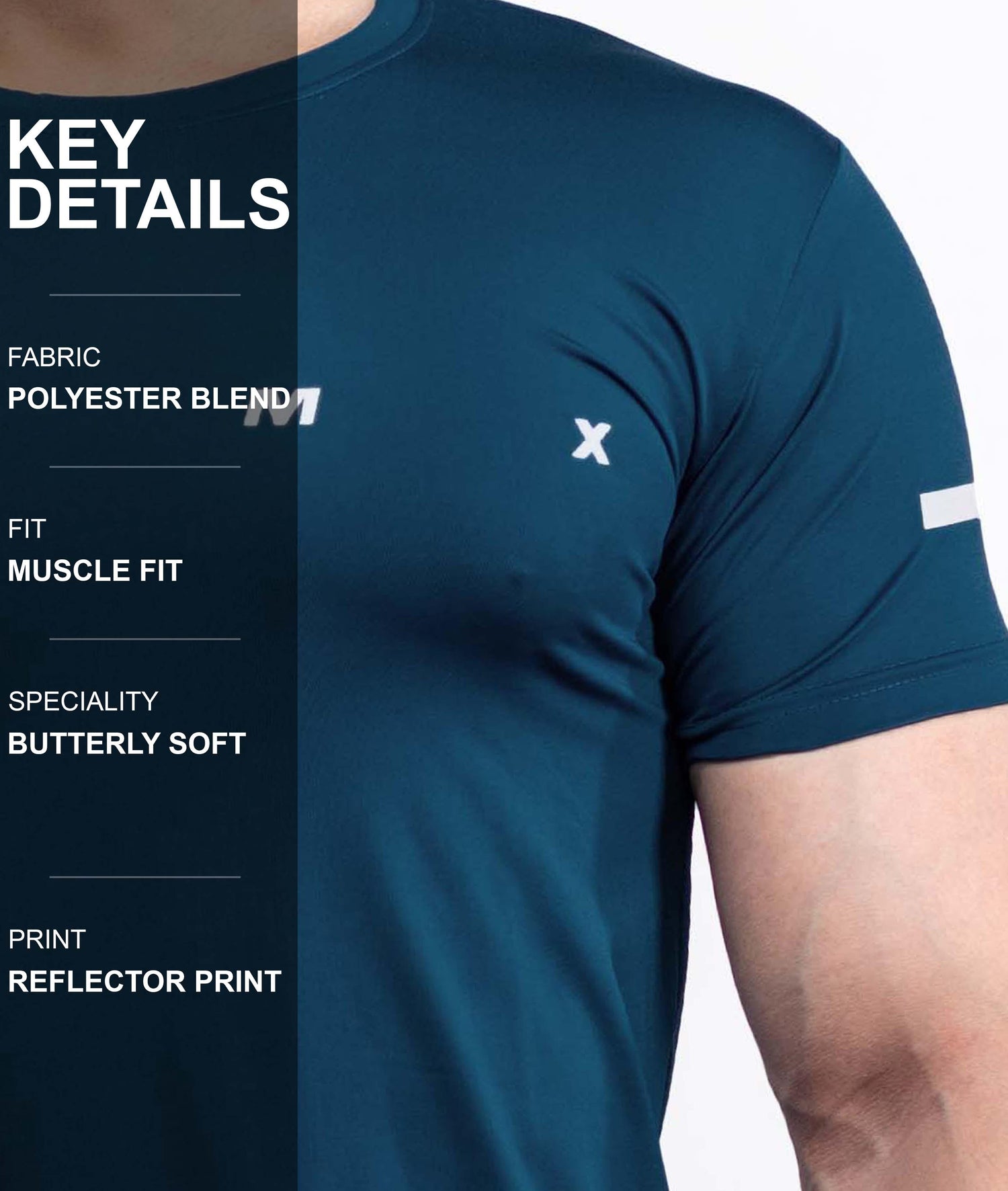 Ace GymX Tees: Teal Blue - GymX