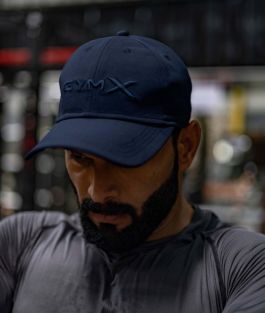 GymX Cotton Sports Head Caps: Magic Blue (Adjustable Strap)
