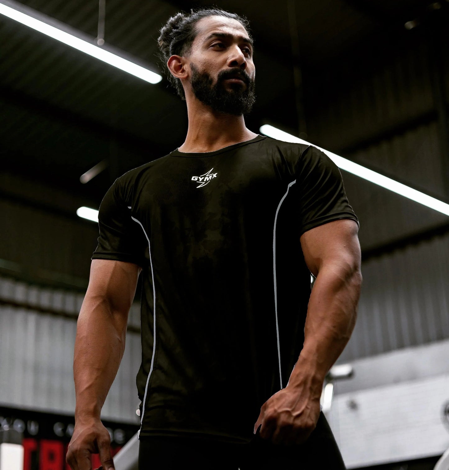 Jacquard Pro GymX Tee: Dark Black - Sale - GymX