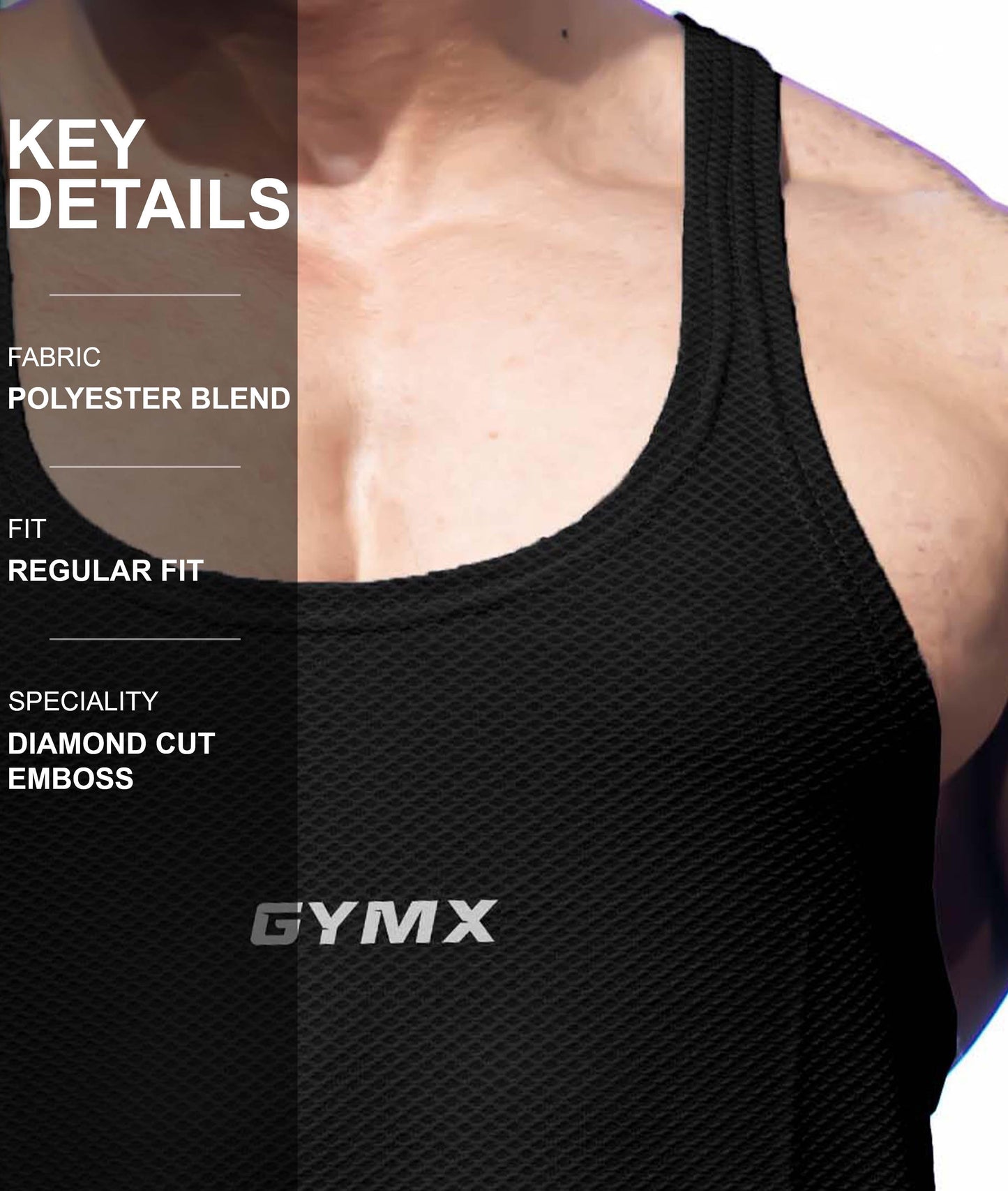 Diamond Cut GymX Stringer: Black - GymX
