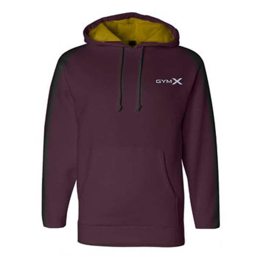 GymX Maroon Panelled Hoodie - Sale - GymX