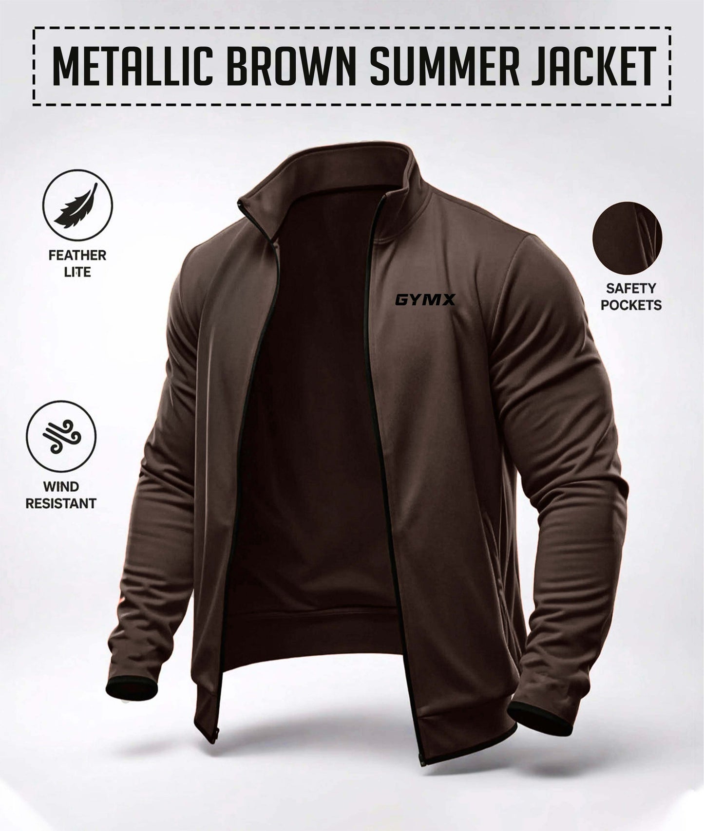 Metallic Brown Summer Jacket