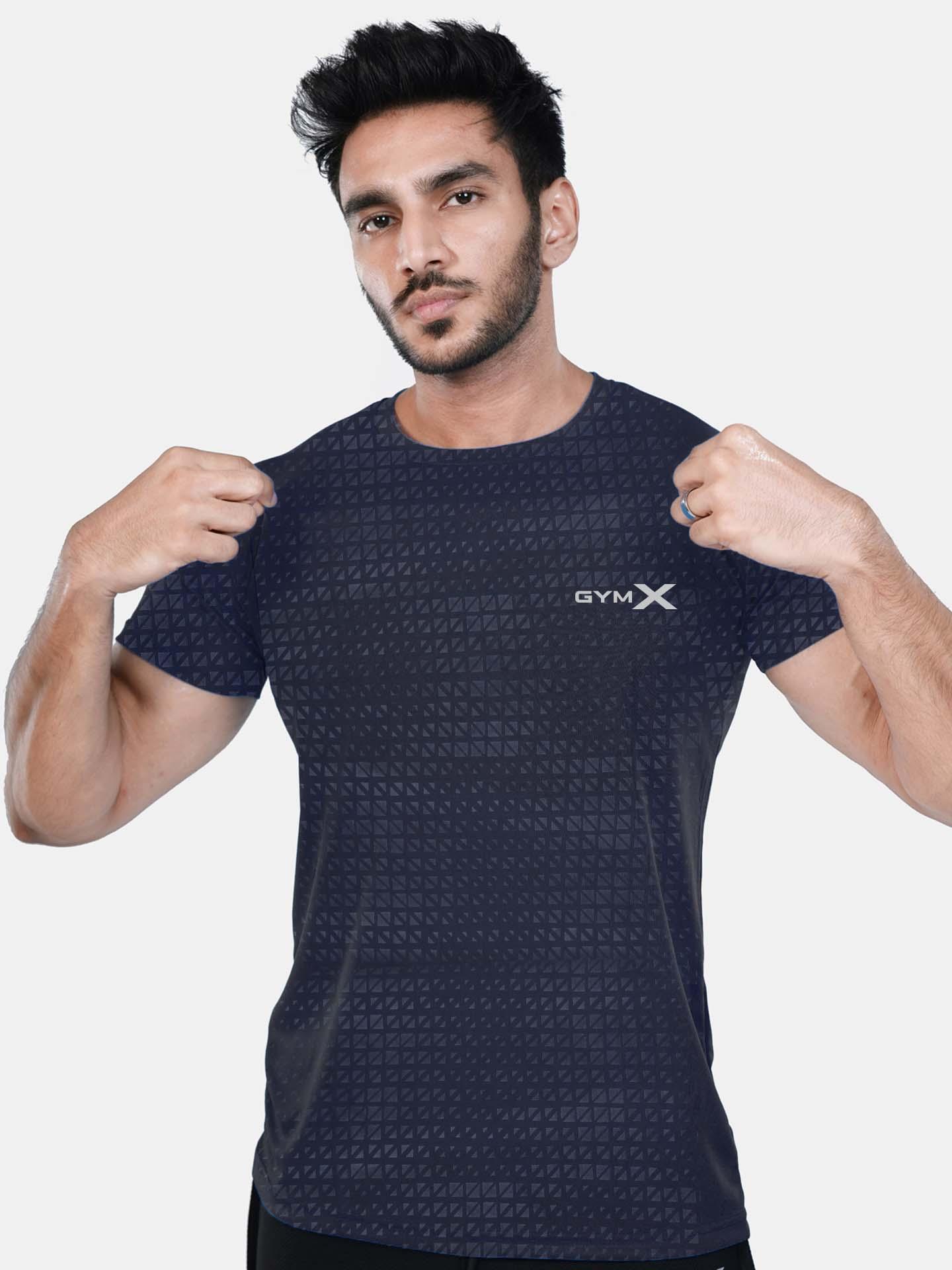 Navy blue pattern gymx tee - Sale - GymX