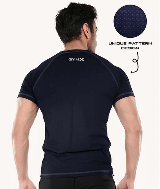 Navy Blue Unique pattern Design tee - Sale - GymX