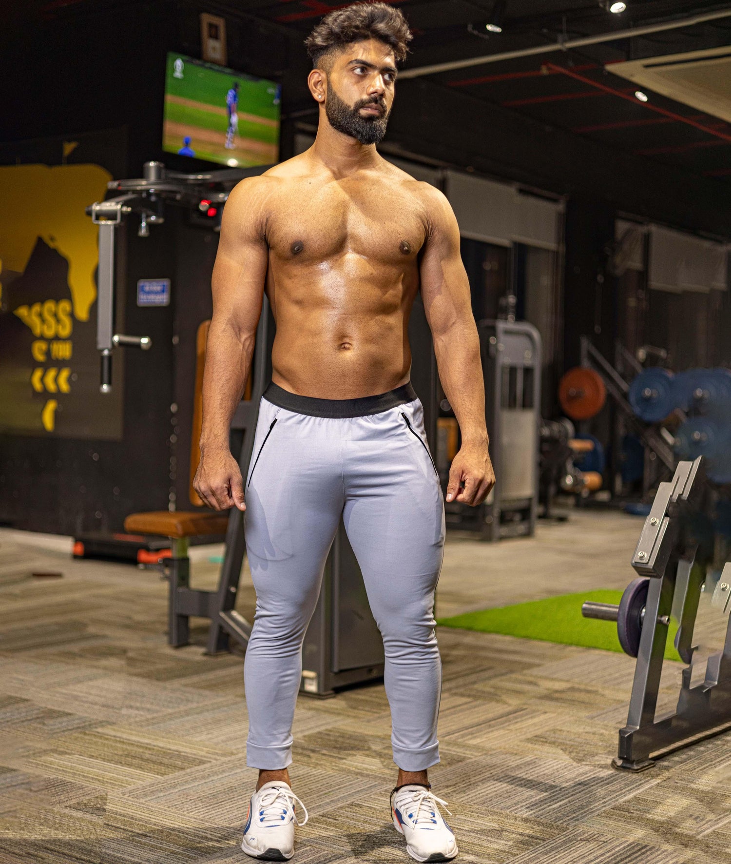 102 Perfection GymX Joggers: Light Grey - GymX