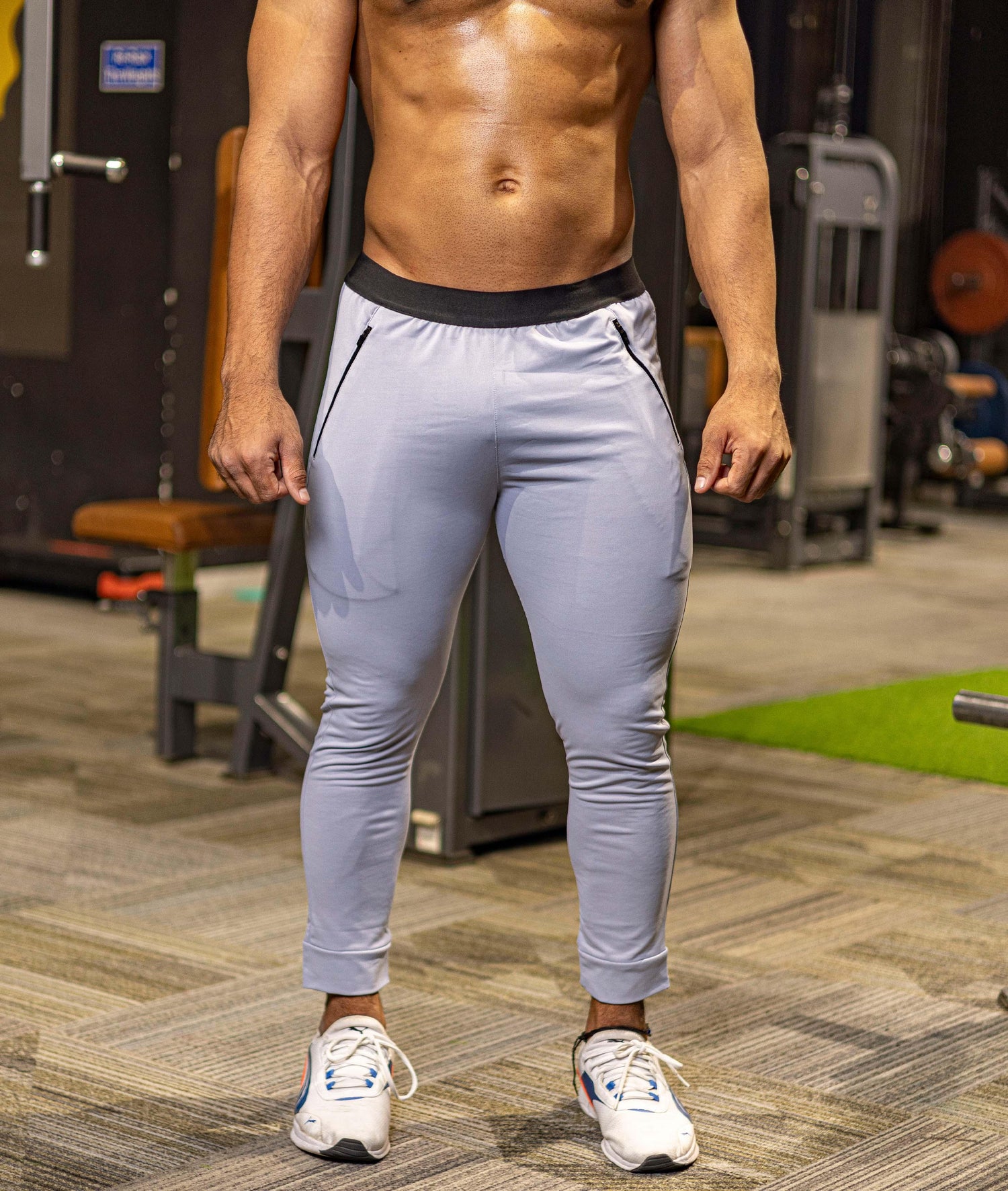 102 Perfection GymX Joggers: Light Grey - GymX