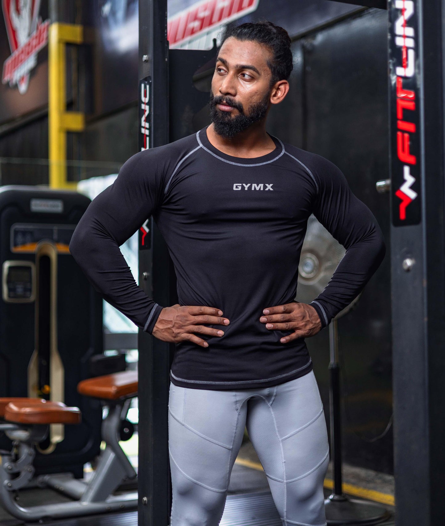 Compression GymX Full Sleeve Tee: Black - Sale - GymX