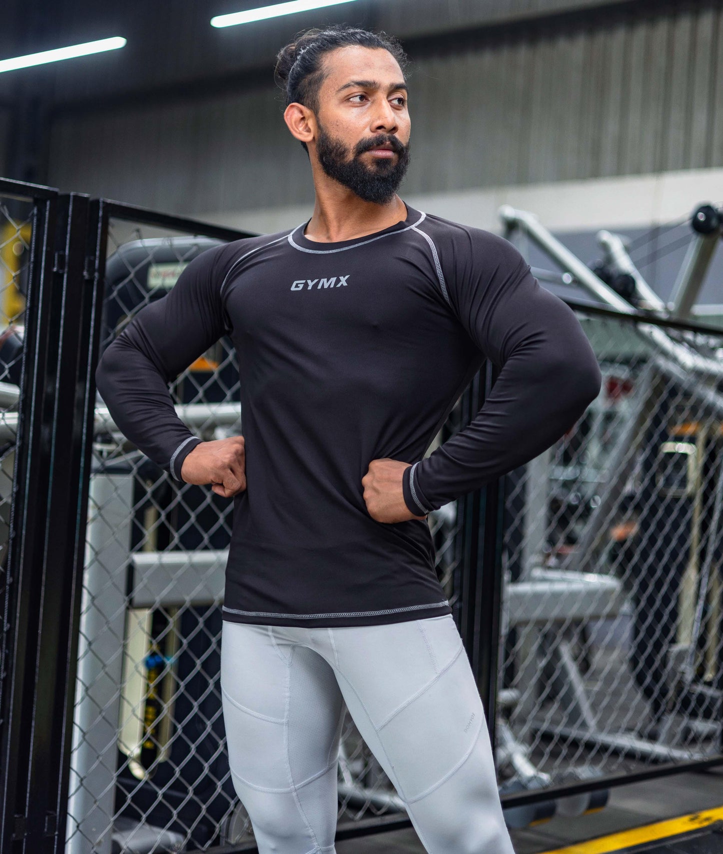Compression GymX Full Sleeve Tee: Black - Sale - GymX