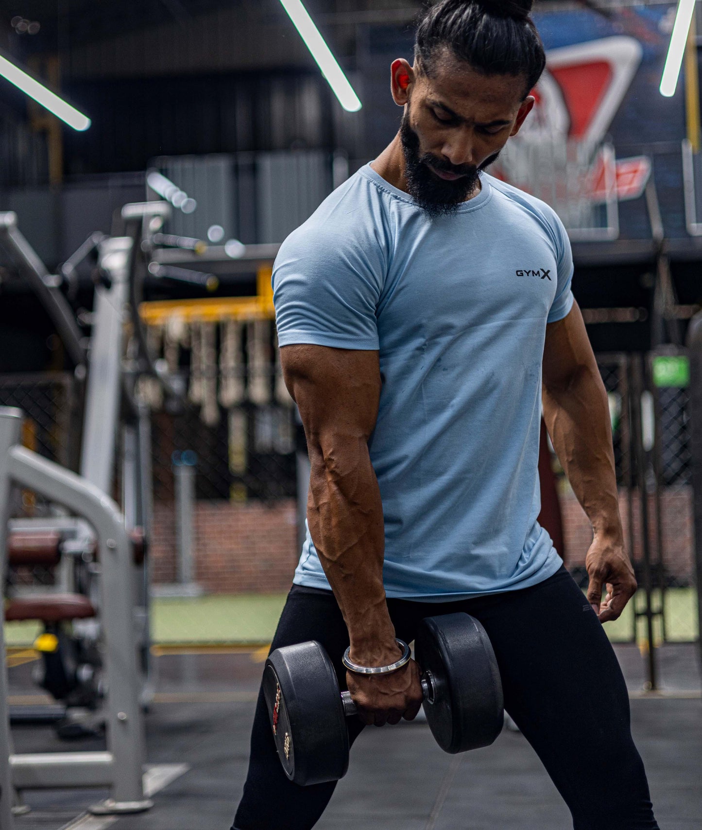 Pure Cotton GymX Tee: Olympic Blue - Sale