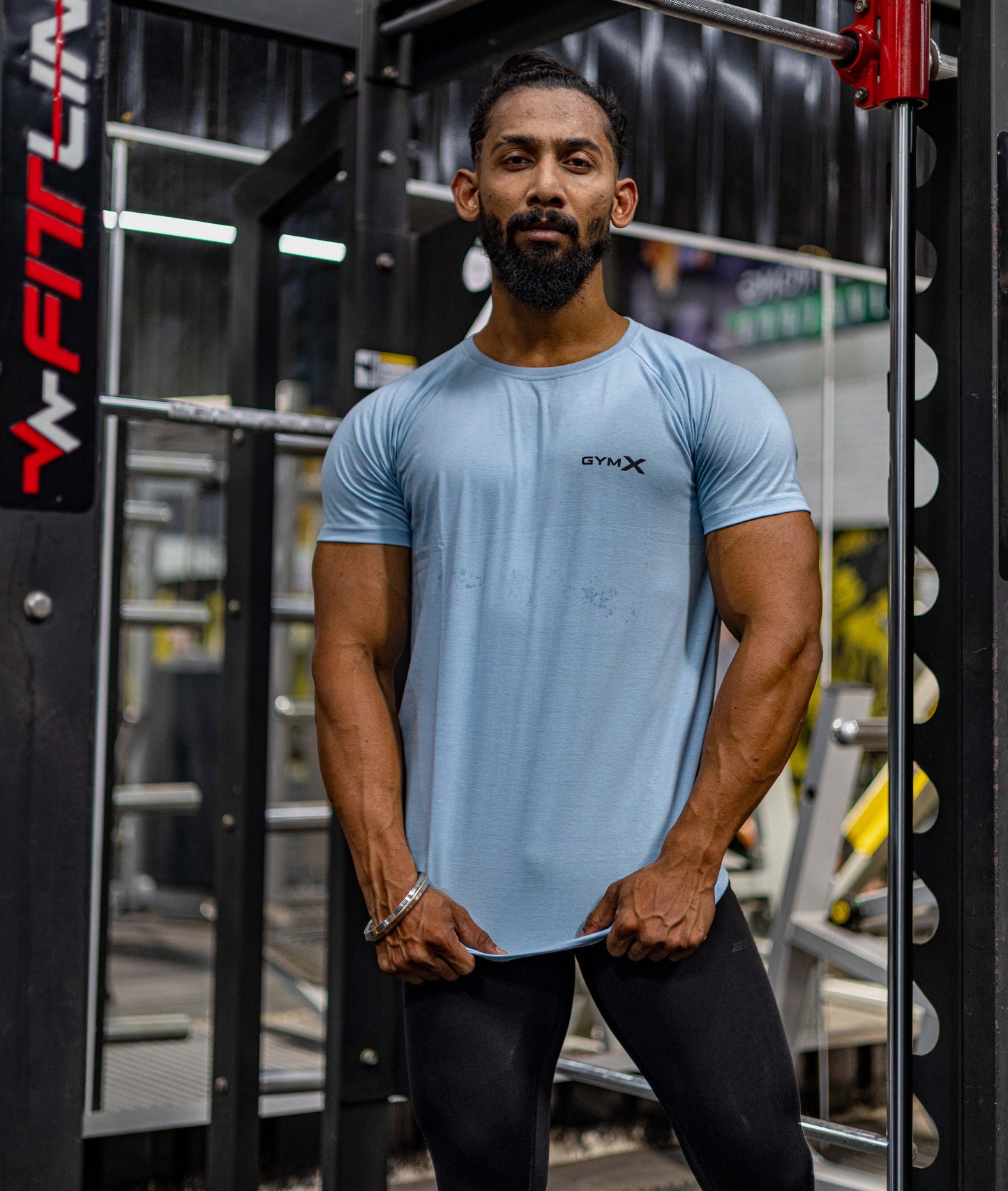 Pure Cotton GymX Tee: Olympic Blue - Sale