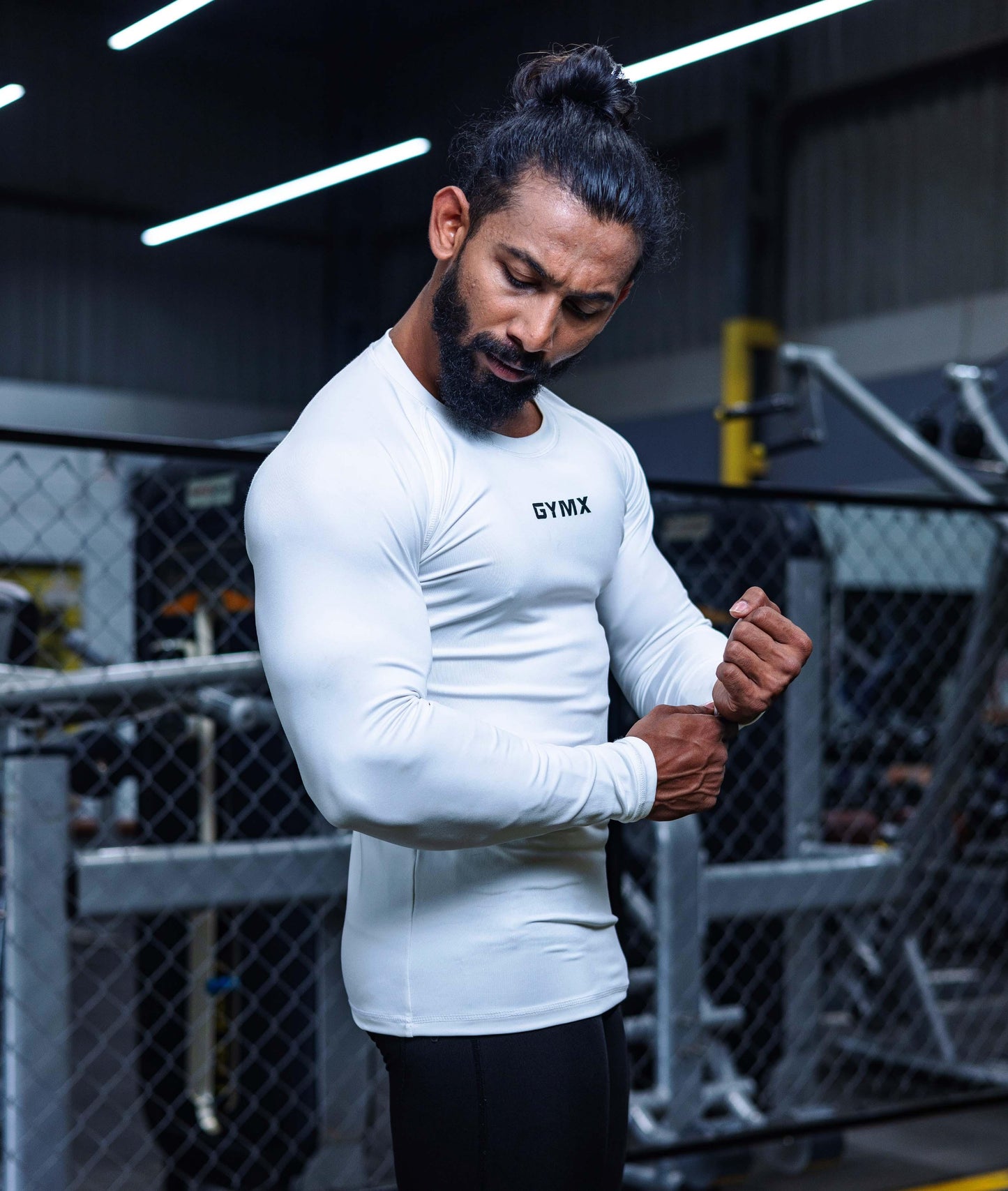 Compression GymX Full SleeveTee: Perfect White - Sale - GymX