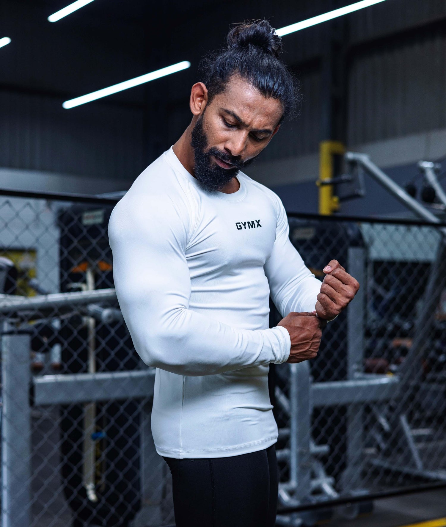 Compression GymX Full SleeveTee: Perfect White - Sale - GymX