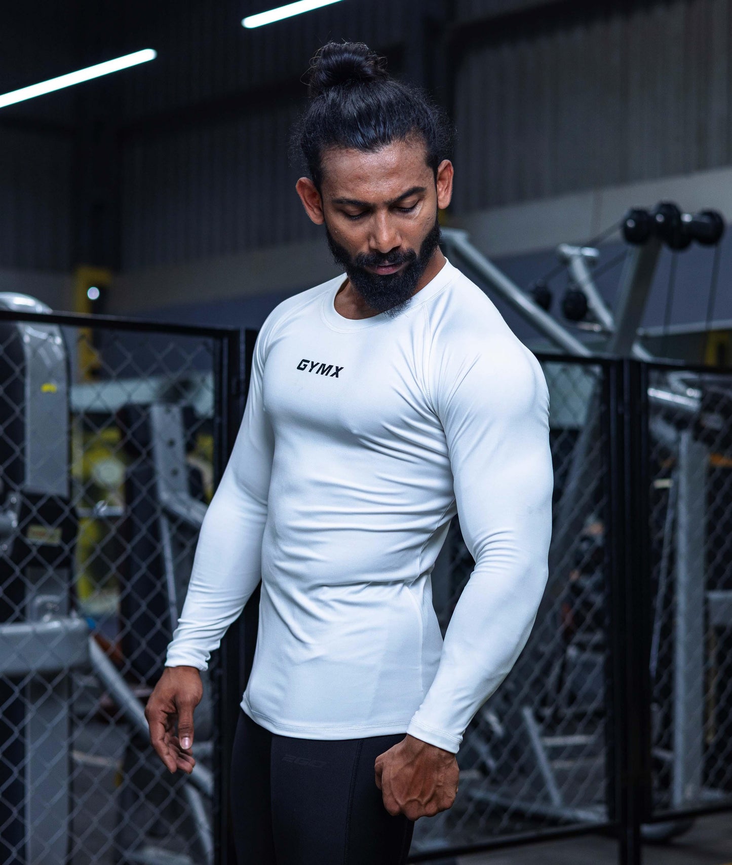 Compression GymX Full SleeveTee: Perfect White - Sale - GymX