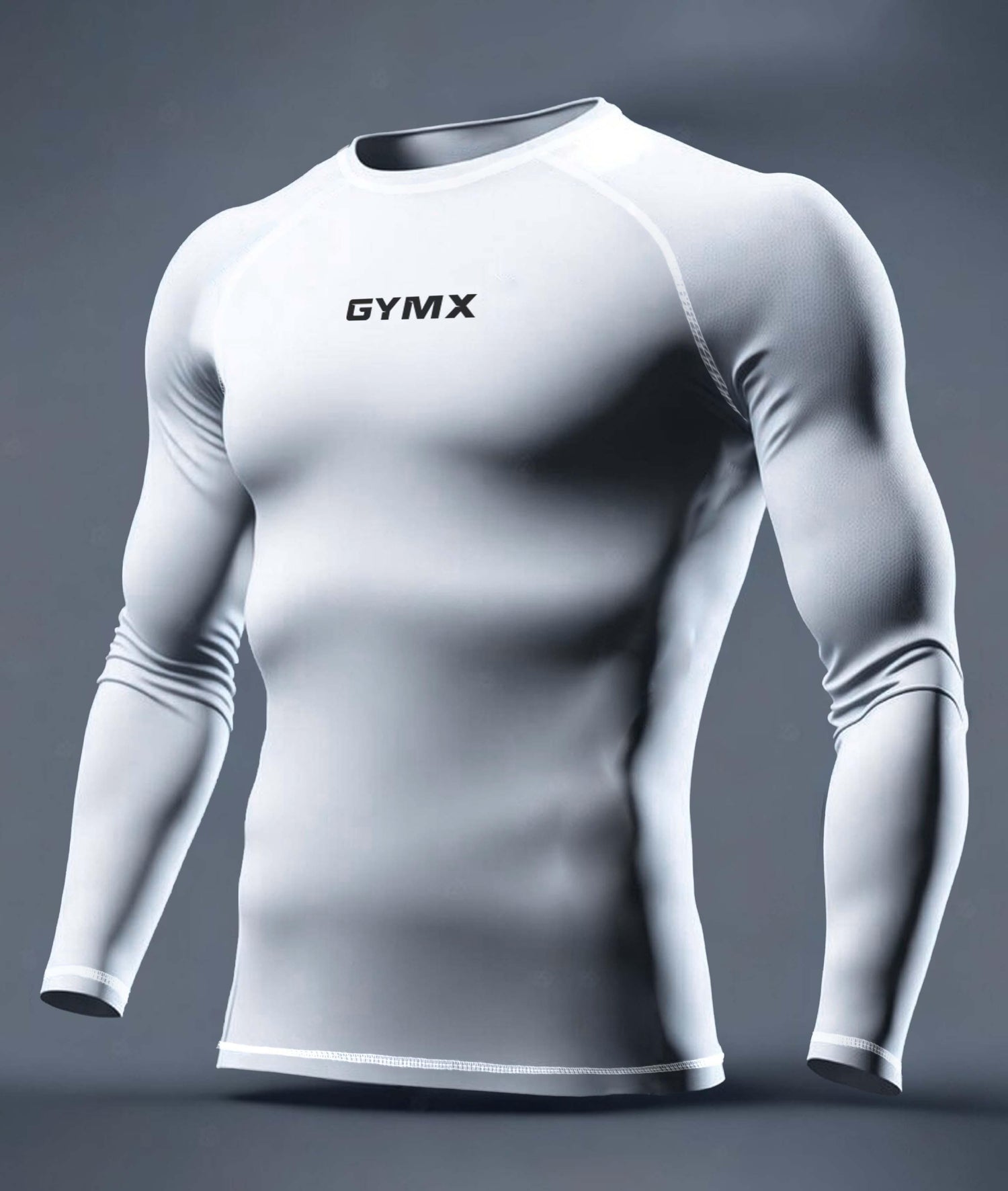 Compression GymX Full SleeveTee: Perfect White - Sale - GymX