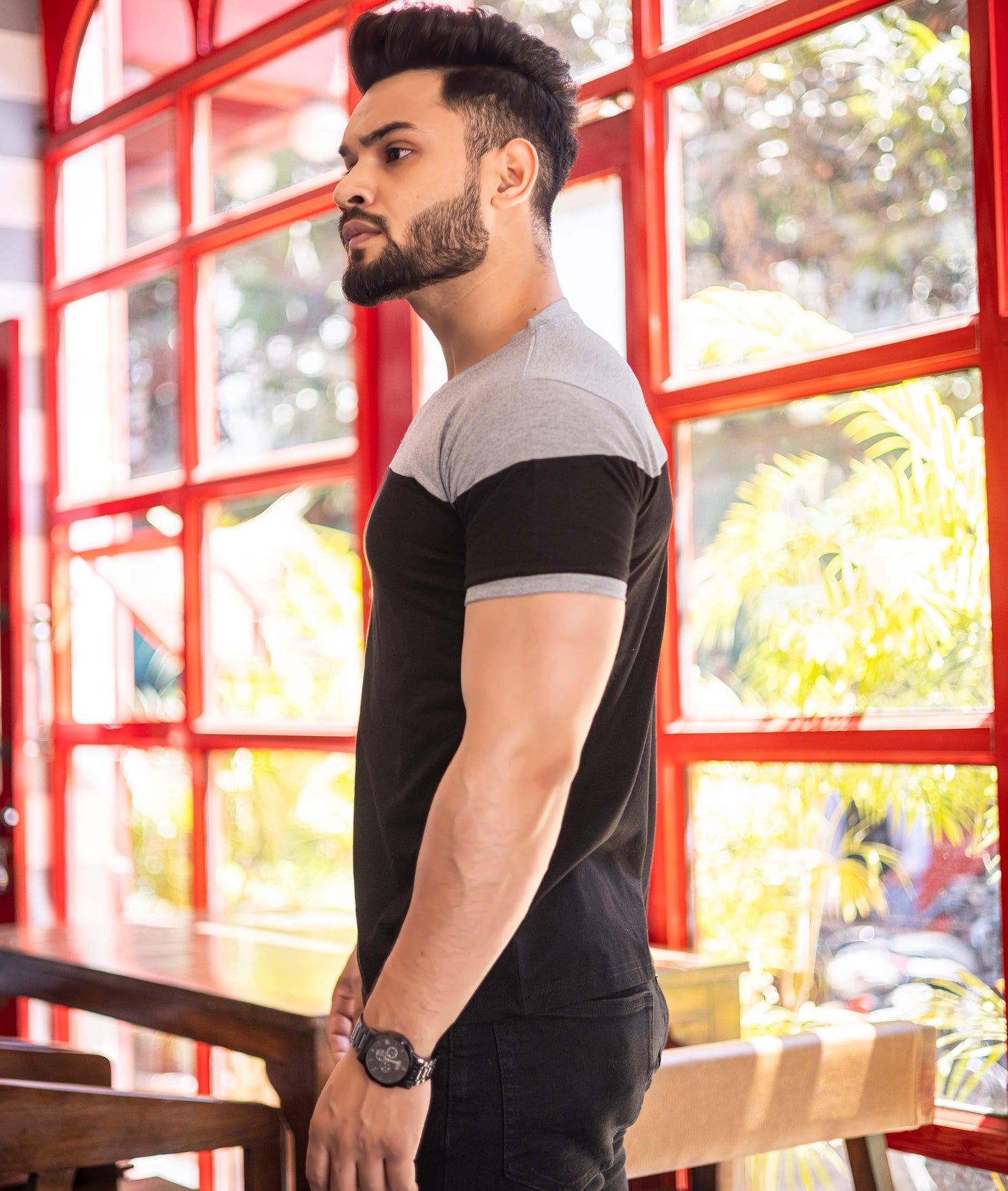 Lifestyle GymX Tee: Grey & Black - GymX