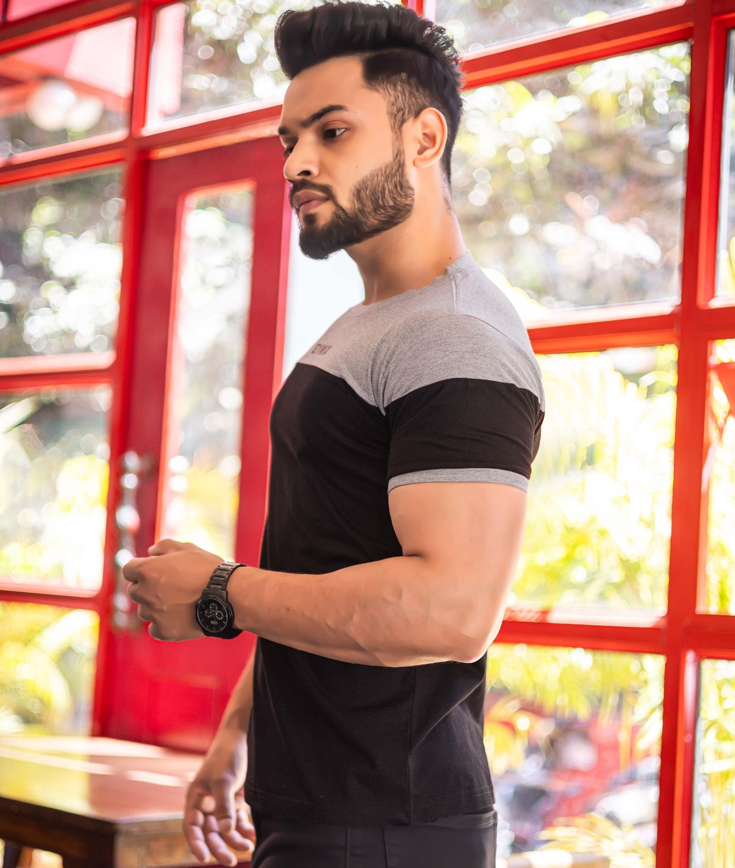 Lifestyle GymX Tee: Grey & Black - GymX