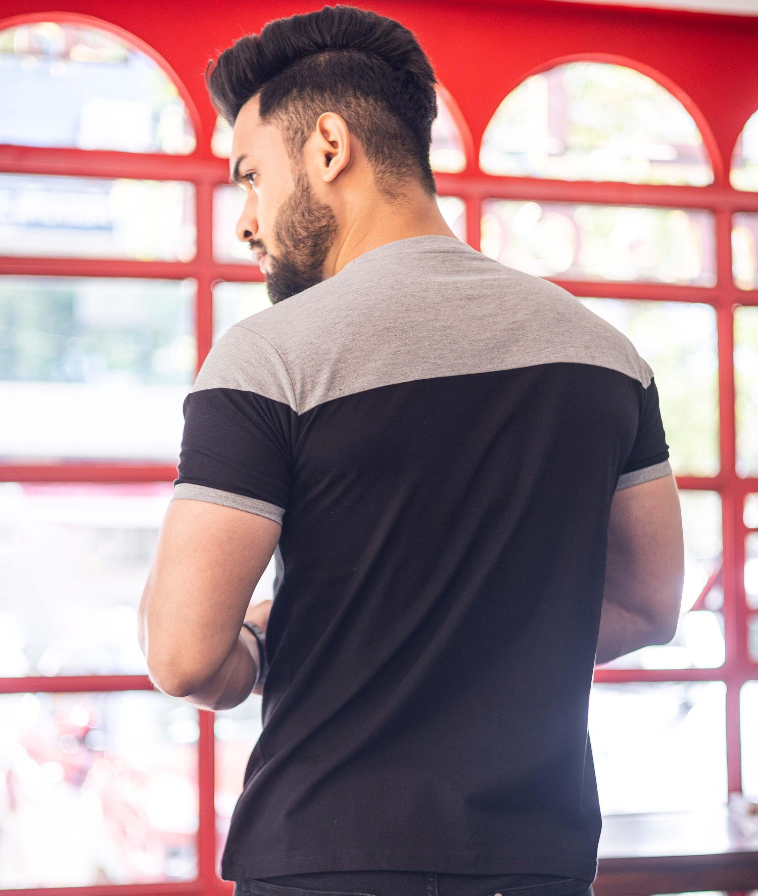 Lifestyle GymX Tee: Grey & Black - GymX