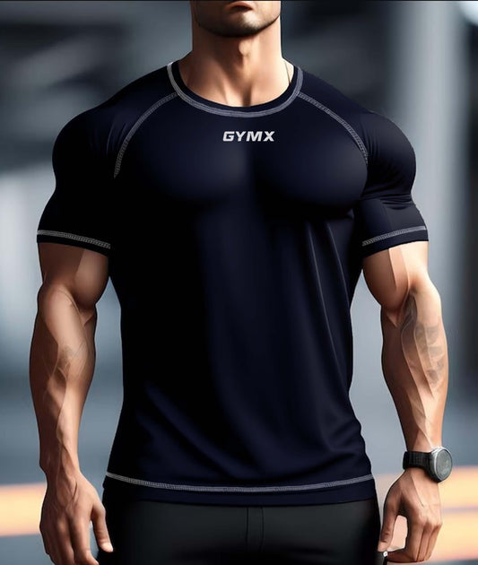 Compression GymX Tee: Night Blue - GymX