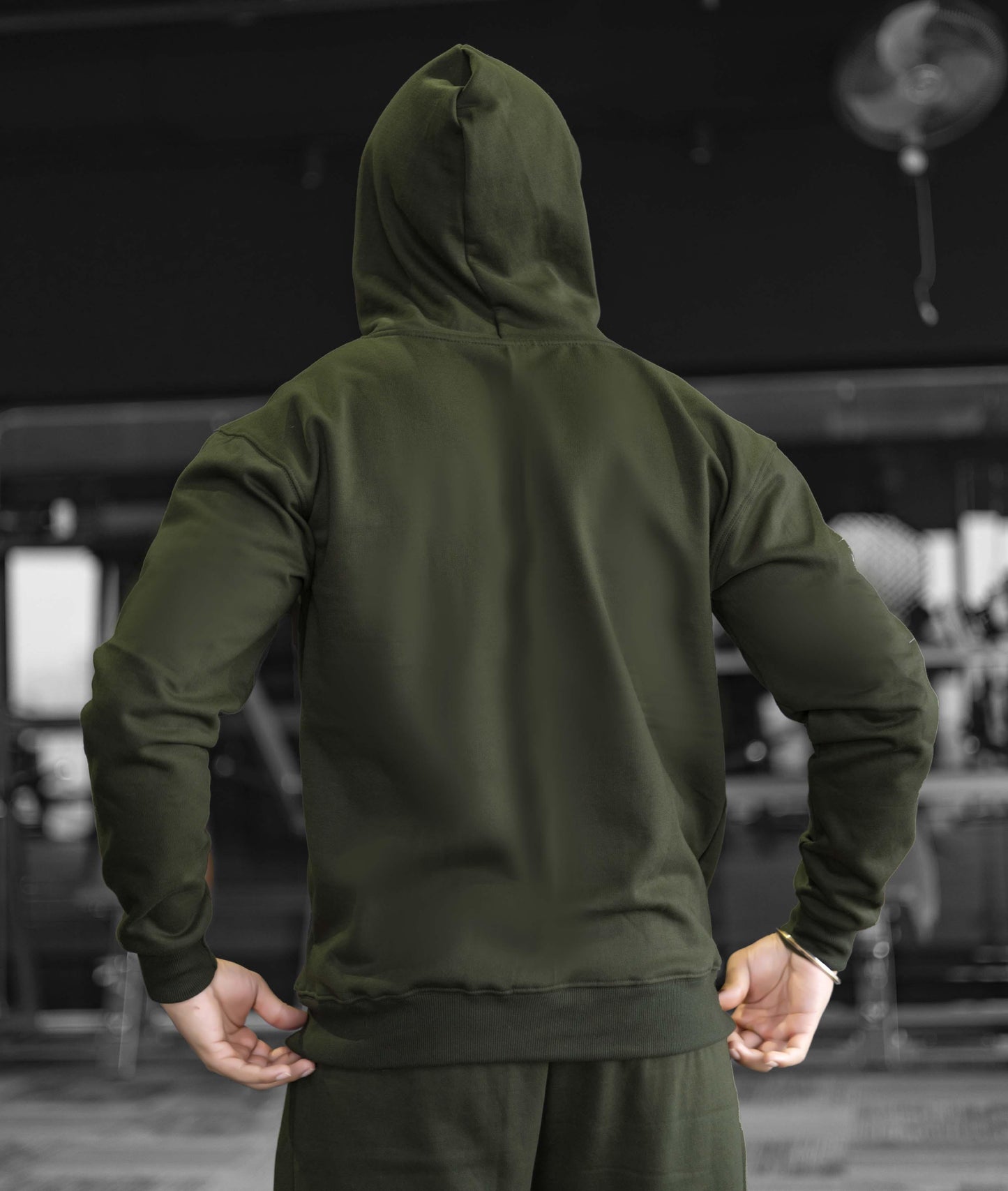 Signature Oversized GymX Hoodie: Military Green