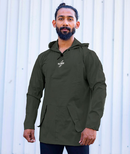 Storm. Waterproof jacket 2.0- Army Green (with rainproof phone pockets)