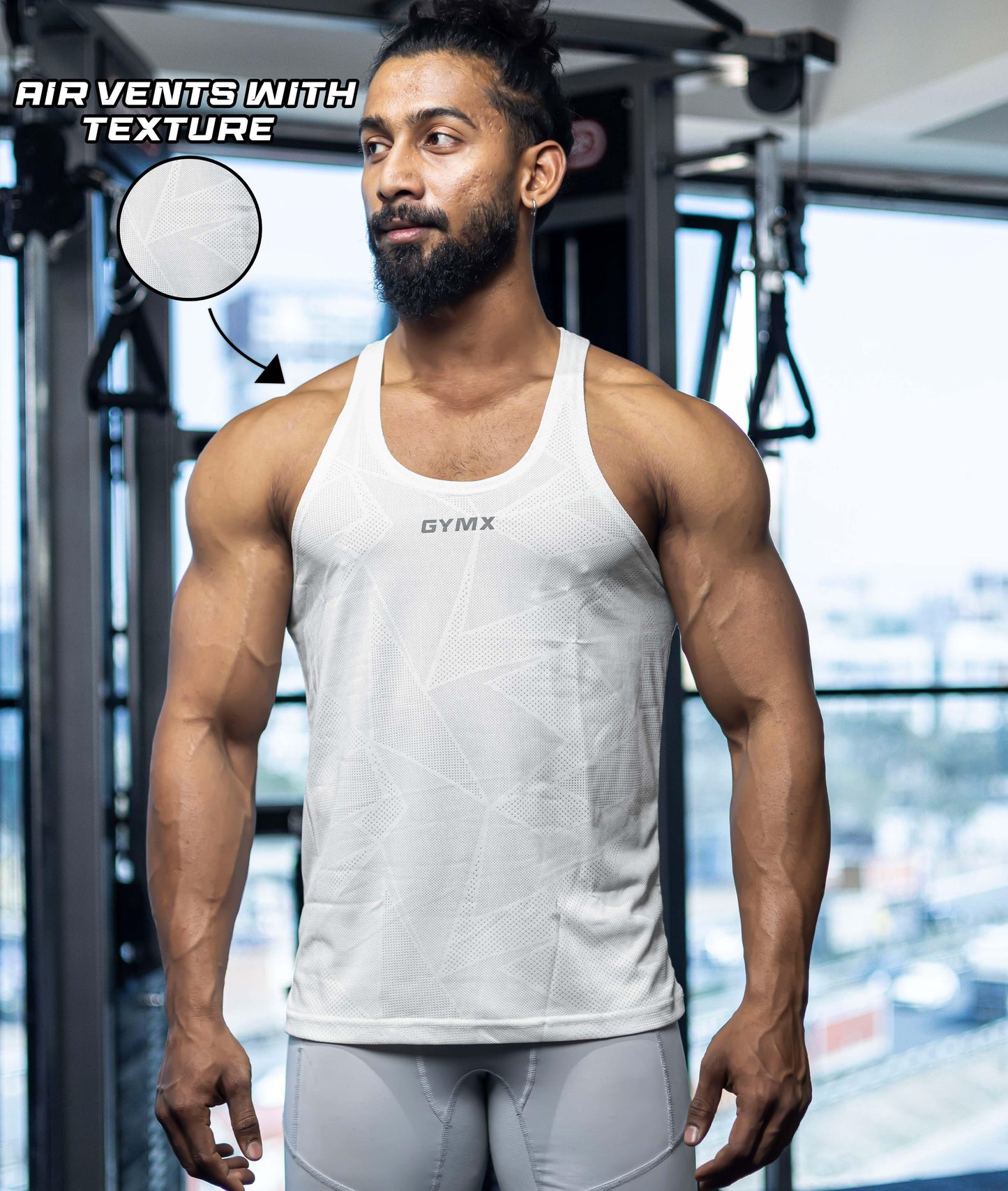 Speed GymX Stringer: Textured White - GymX
