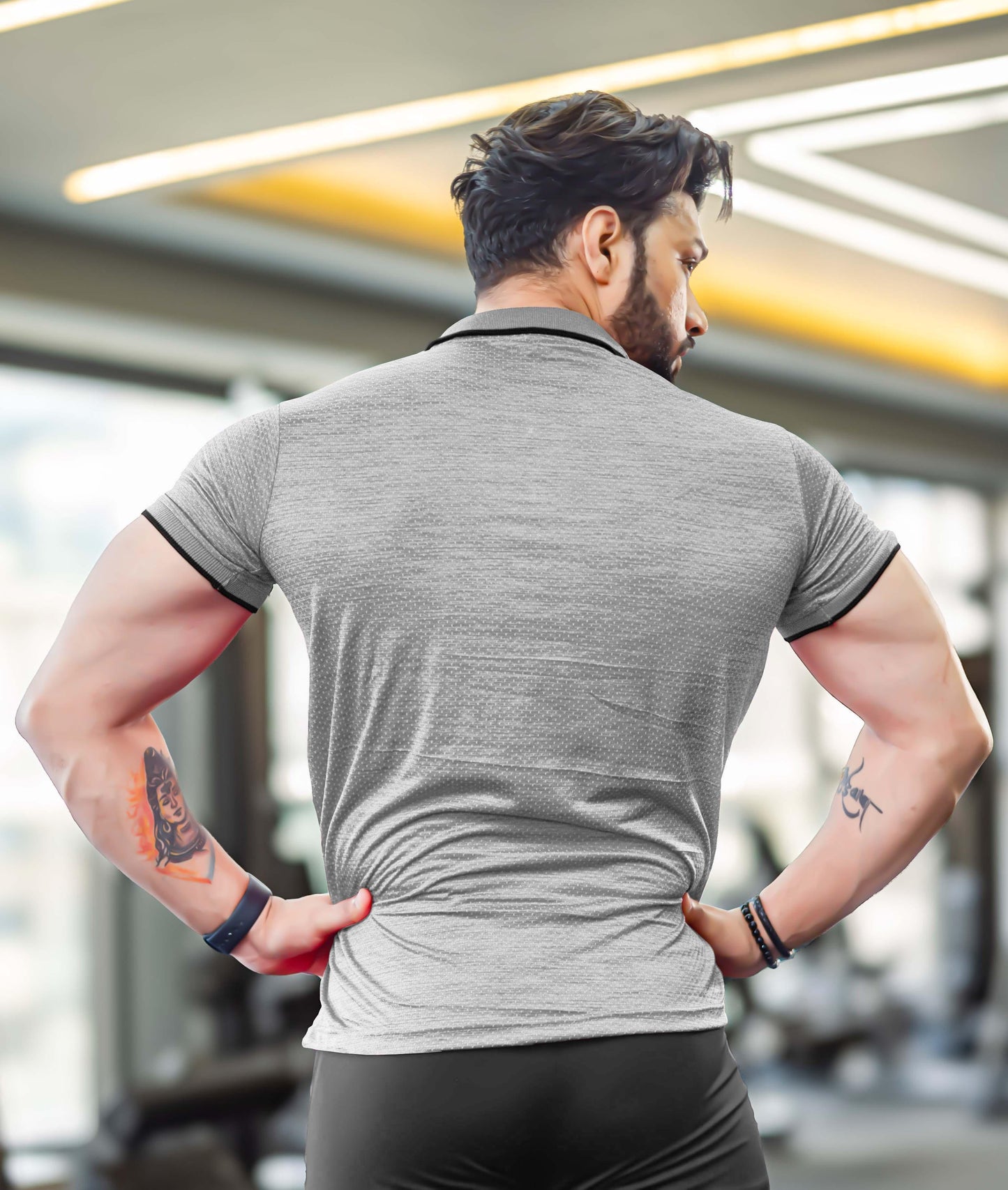 Edge GymX Polos- Striking Grey - Sale
