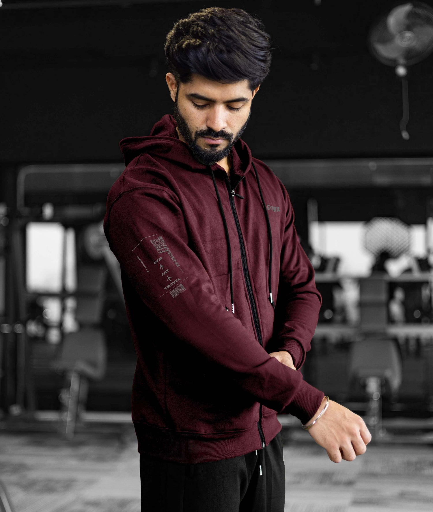 Signature Oversized GymX Hoodie: Sublime Maroon - GymX