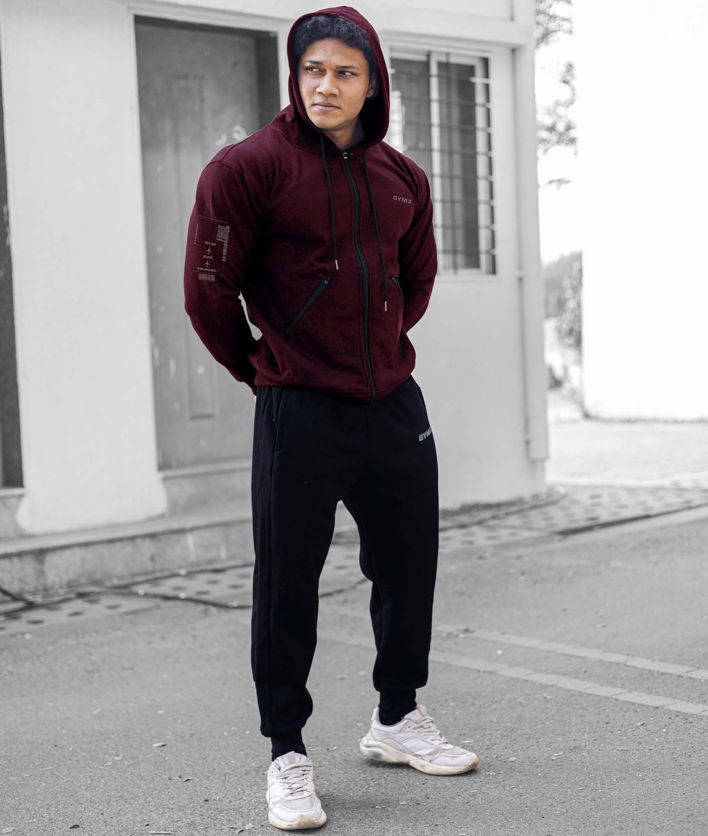 Signature Oversized GymX Hoodie: Sublime Maroon