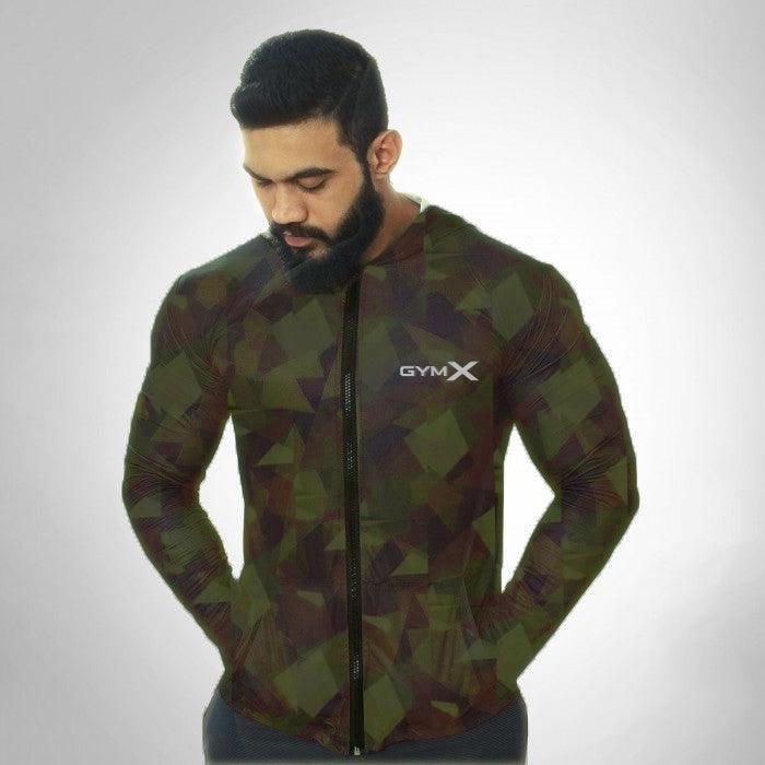 Military Green Camo GymX Hoodie - Sale - GymX