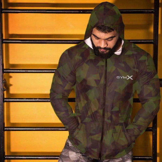 Military Green Camo GymX Hoodie - Sale - GymX