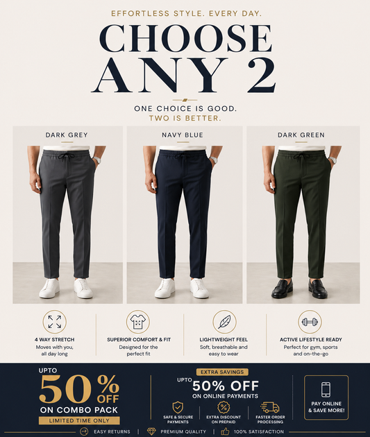 Combo Offer- Work Play Pants: Select Any 2