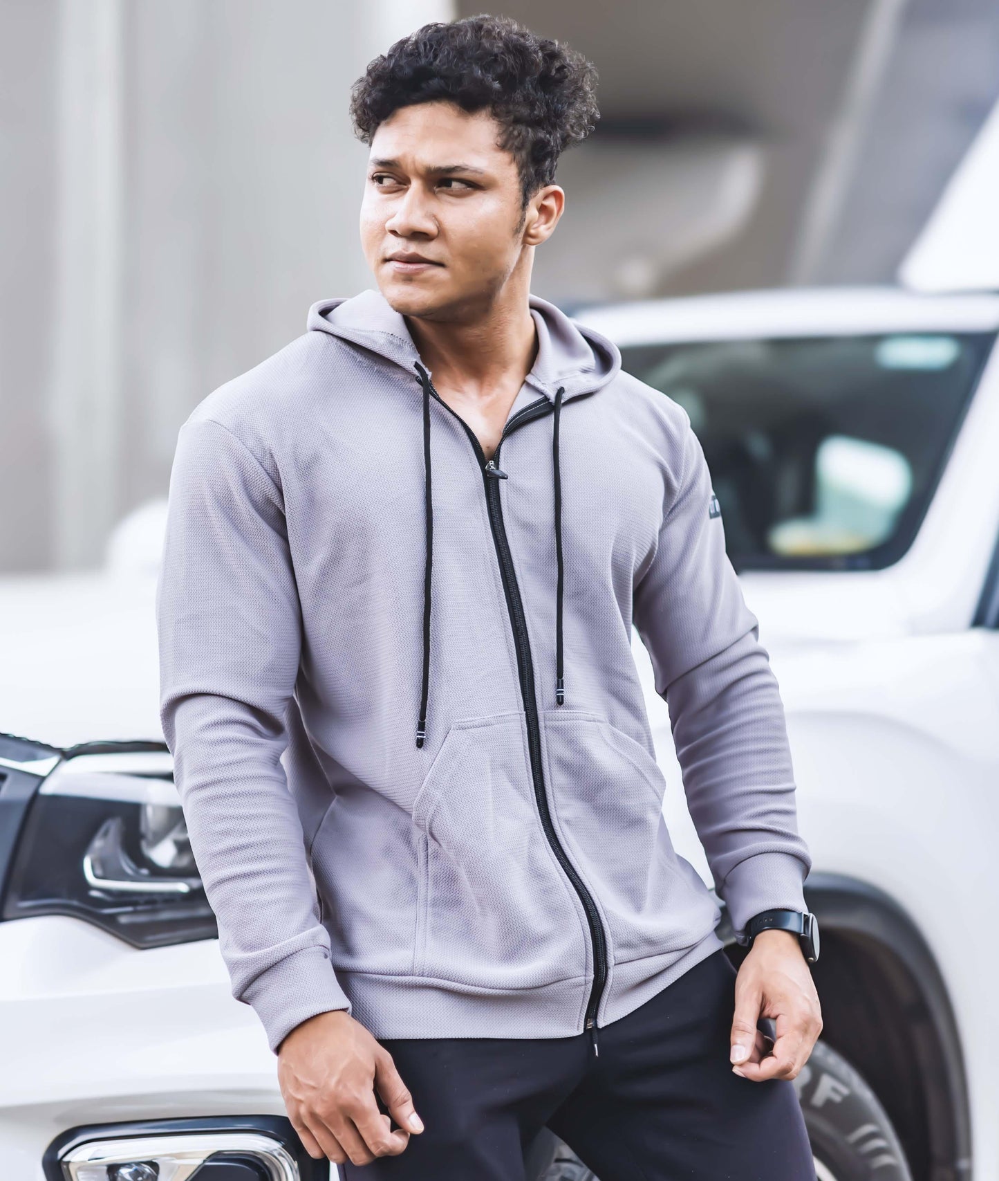 Vogue GymX Hoodie: Grey - sale