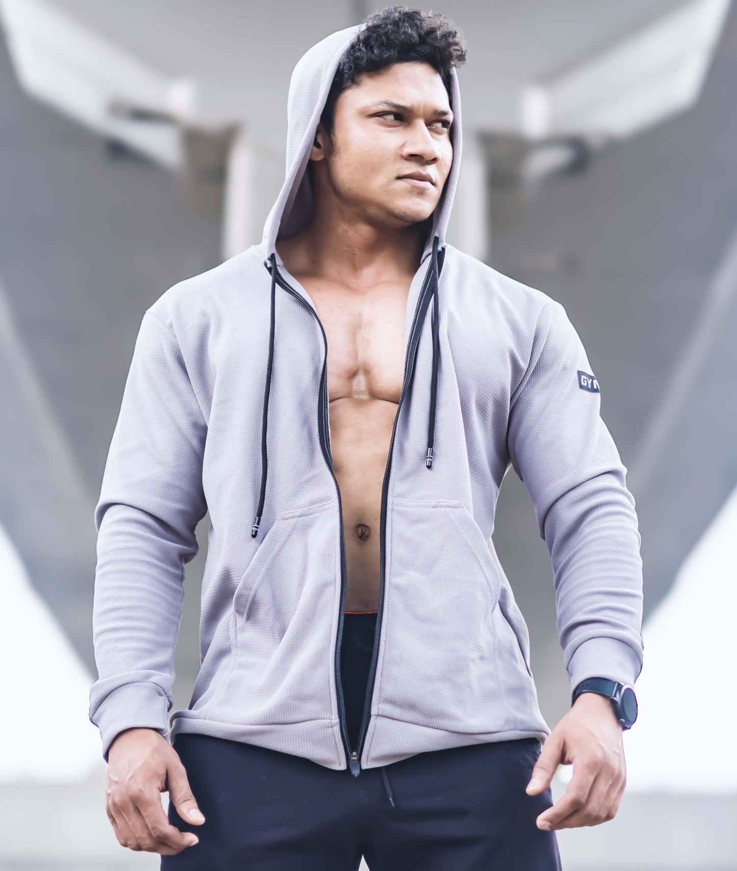 Vogue GymX Hoodie: Grey - sale