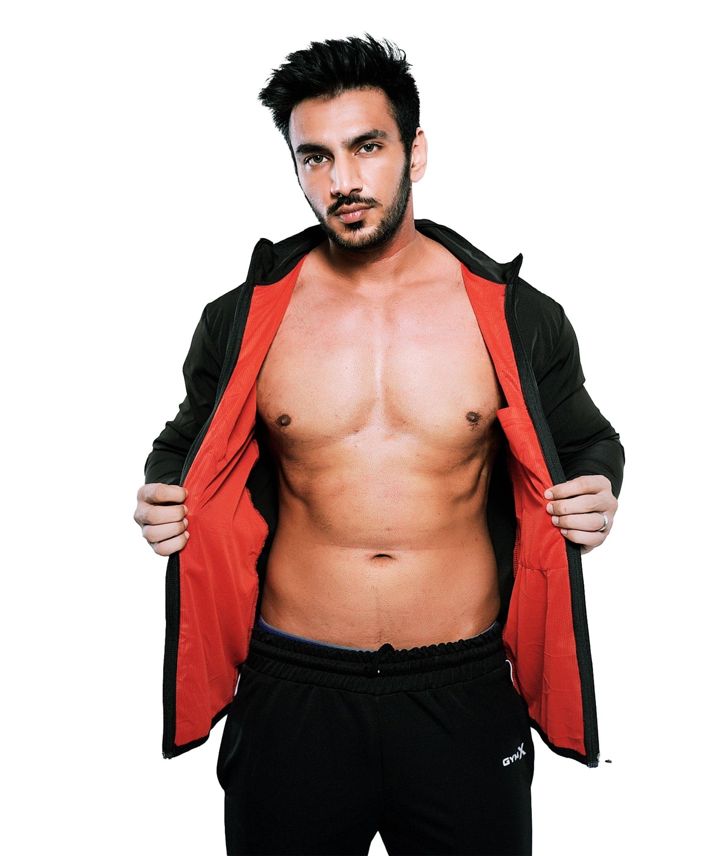 Jet Black GymX Summer Windcheater (Dedicated Phone Pocket) - GymX