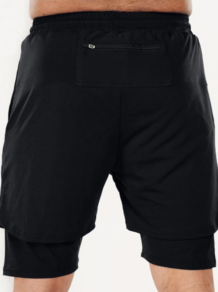 GymX 2-in-1 Black Shorts - Sale