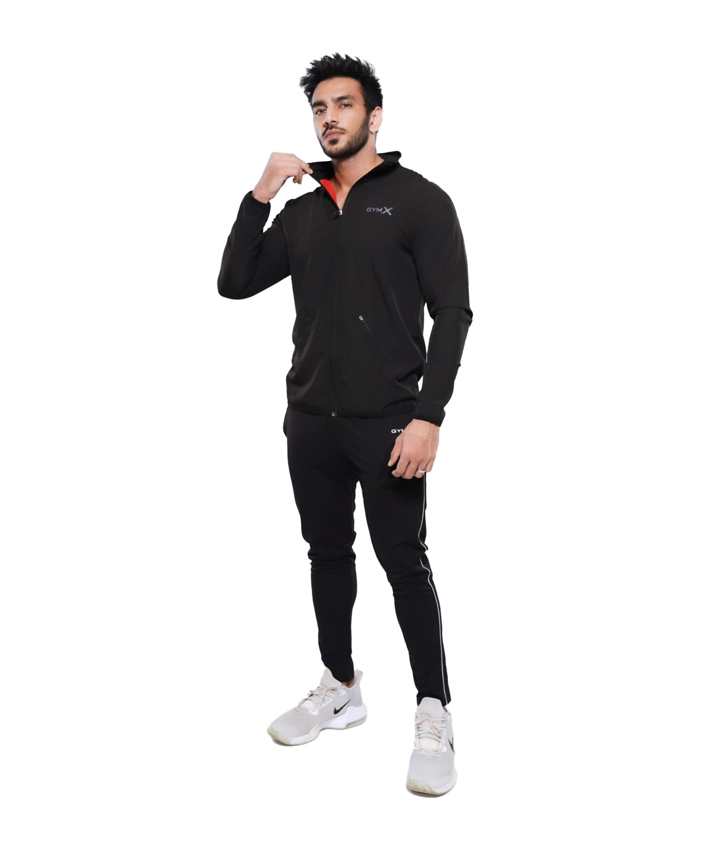 Jet Black GymX Summer Windcheater (Dedicated Phone Pocket) - GymX