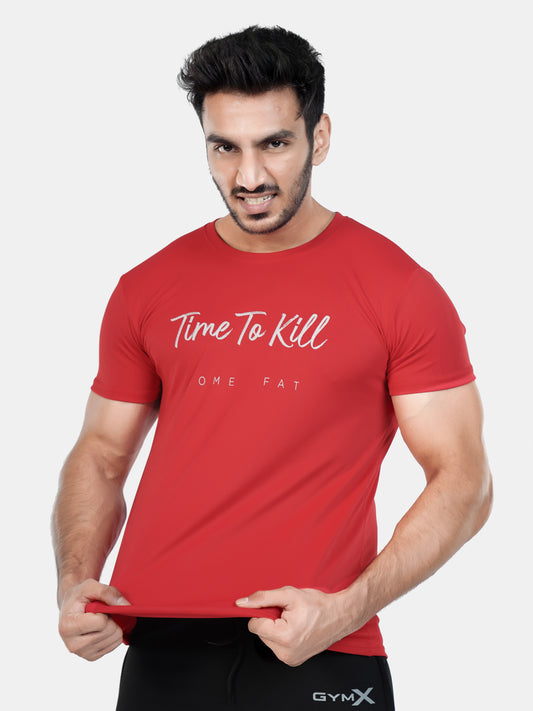 Ultra Lite GymX Red Tee: Time To Kill Some Fat - Sale