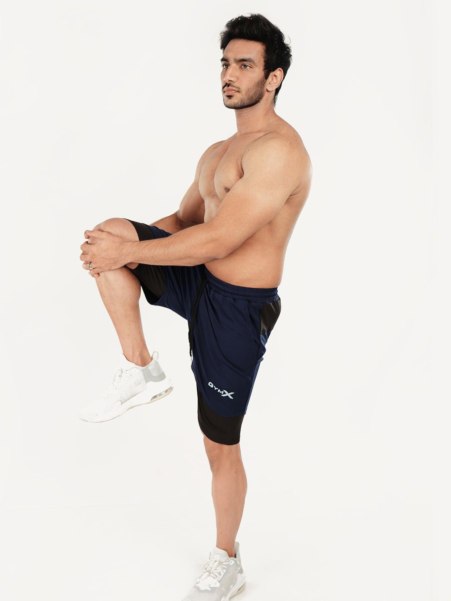 2-in-1 Shorts with phone pocket: Sublime Blue- Sale - GymX