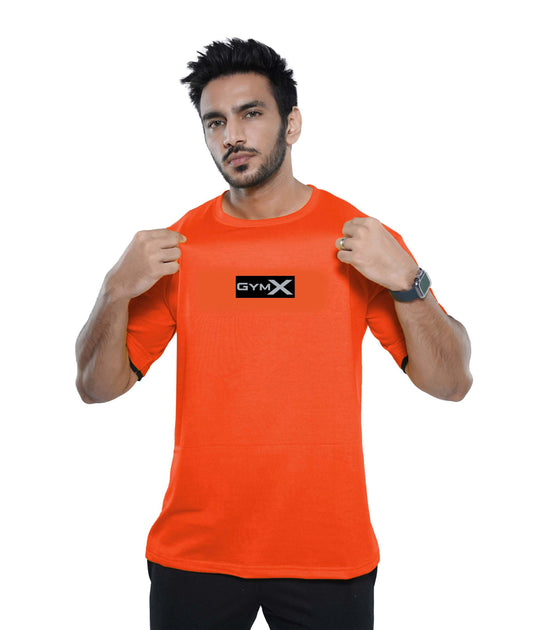 Oversized GymX Tee: Neon Orange