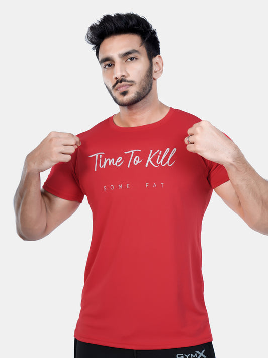 Ultra Lite GymX Red Tee: Time To Kill Some Fat - Sale