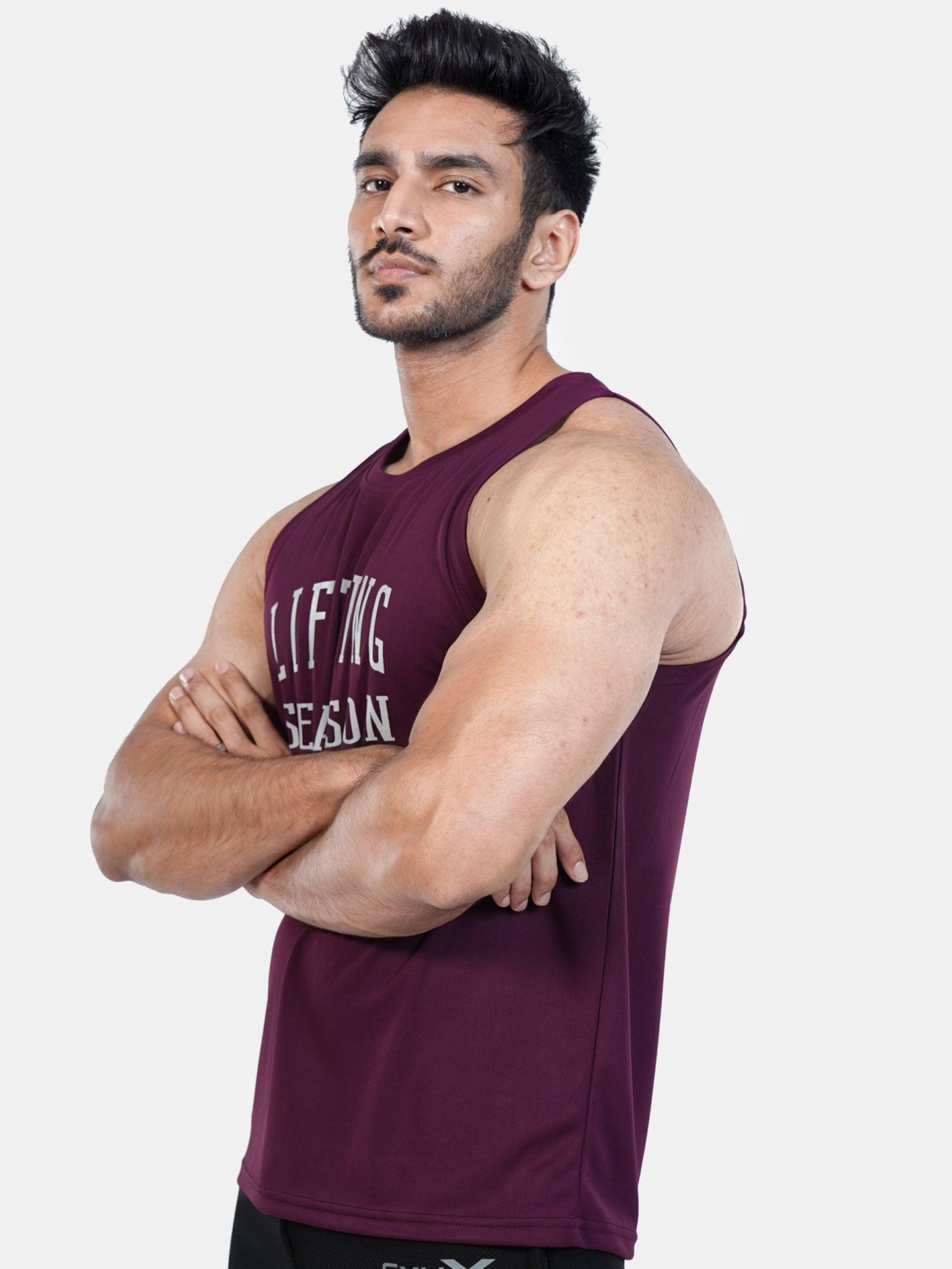 Ultra Lite GymX Maroon Tank: Lifting Season - Sale - GymX