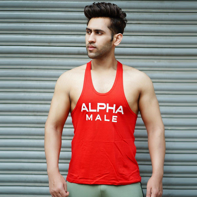 Alpha Male Stringer- Ferrari Red- Sale – GymX